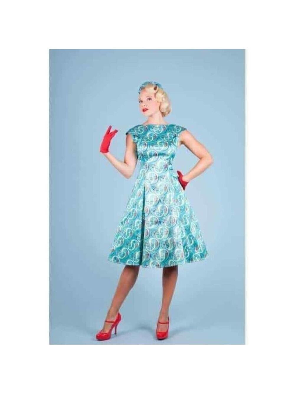 Bettie Page by Tatyana Abstract Bicycle Retro Pinup Vintage Inspired Dre…